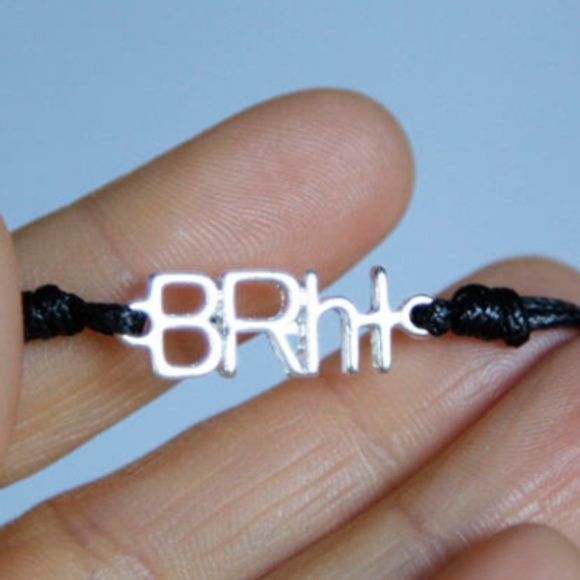 Blood Type BRh+ Positive Macrame Cord Bracelet 🌸 - Picture 3 of 5